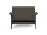 Fauteuil SPLITBACK Frej smoked oak — 216 Flashtex Dark Grey