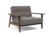 Fauteuil SPLITBACK Frej smoked oak — 521 Mixed Dance Grey