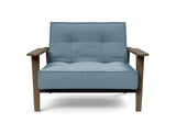 Fauteuil SPLITBACK Frej smoked oak  — 525 Mixed Dance Light Blue