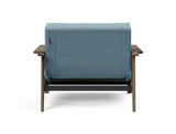 Fauteuil SPLITBACK Frej smoked oak  — 525 Mixed Dance Light Blue