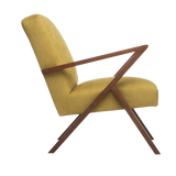 Fauteuil Retrostar - Velvet Line — Walnut stain & Lemon