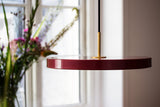 Suspension Asteria - brass — Ruby red