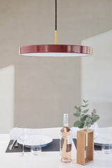 Suspension Asteria - brass — Ruby red