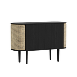 Cabinet Treasure 2 portes - black oak — Venitian cane