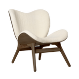 Fauteuil Conversation Low - Dark Oak — Teddy white