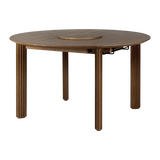 Table de diner Comfort Circle Ripples Extension — Dark Oak