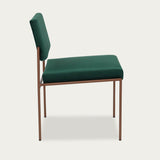 Chaise Cube 55 - Velvet Line — Copper & Hunter Green