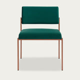 Chaise Cube 55 - Velvet Line — Copper & Hunter Green