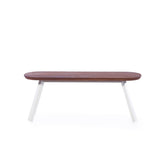 Banc You & Me - 120 cm — Iroko & Blanc