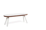 Banc You & Me - 120 cm — Iroko & Blanc