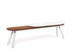 Banc You & Me - 180 cm — Iroko & Blanc