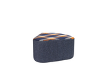 Pouf Aia — Harris Tweed Bleu & Orange