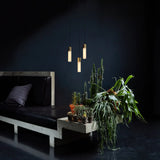 Suspension Basalt Triple Pendant — Laiton