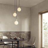 Suspension Triple Pendant Sphere IV Noir — Laiton