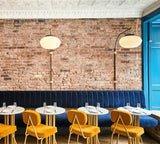 Chaise State — smooth easy clean nightshadow back and seat, smooth easy clean sage piping, mint lacquered metal structure