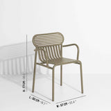 Chaise avec accoudoirs Weekend — Vert jade