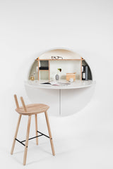 Bureau Pill rond — Blanc