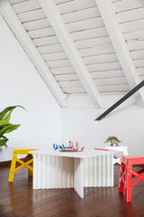 Table basse Plec rectangulaire - medium — Acier Blanc