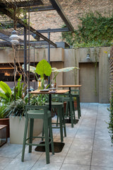 Tabouret Ombra - bar with backrest — Vert