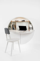 Bureau Pill rond — Blanc