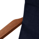 Fauteuil Apollo - Velvet Line — Oak stain & Navy Blue