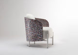 Fauteuil Art en plastique recyclé — Blanc & multicolore