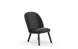 Chaise lounge Ace en chêne noir — Cuir Noir