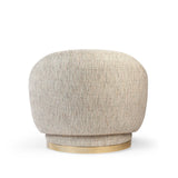 Fauteuil Grace — alston flamingo, paris champagne piping, polished brass base