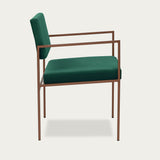 Fauteuil Cube 55 - Velvet Line — Copper & Hunter Green