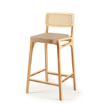 Chaise de bar Karl 2 — bouclê latte seat, beech 056-0 structure