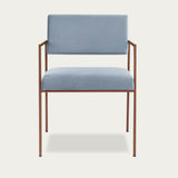 Fauteuil Cube 55 - Velvet Line — Copper & Ice Blue