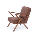Fauteuil Retrostar - Leather — Walnut stain & Cognac