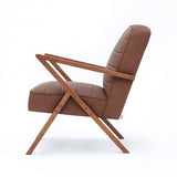 Fauteuil Retrostar - Leather — Walnut stain & Cognac