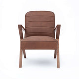 Fauteuil Retrostar - Leather — Walnut stain & Cognac