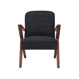 Fauteuil Retrostar - Leather — Walnut stain & Black
