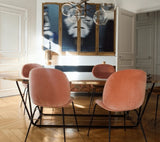 Buffet Samoa — natural walnut structure, jade lacquered mdf and polished brass applications