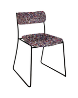 Chaise Sen en plastique recyclé — Noir & multicolore