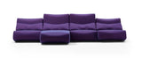 Canapé modulable ABSENT - 1 S haut + 2 S bas + 1 L haut — violet