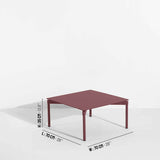 Table basse Fromme — Rouge-brun