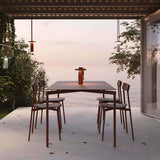 Table de diner Fromme - rectangulaire — Corail