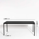 Table de diner Fromme - rectangulaire — Noir