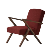 Fauteuil Retrostar - New Life — Walnut stain & Terracotta