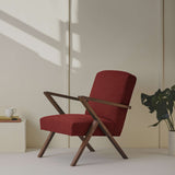 Fauteuil Retrostar - New Life — Walnut stain & Terracotta