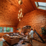 Suspension Nine Pendant Voronoi II — Laiton