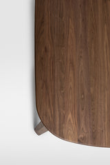 Table Kuyu Convex 220x120cm — Noyer américain