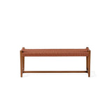 Banc d'extérieur Kuwana Amber Wood — Cinnamon Weave