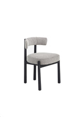 Chaise Dalya en frêne noir sans accoudoirs — Tissu catégorie A