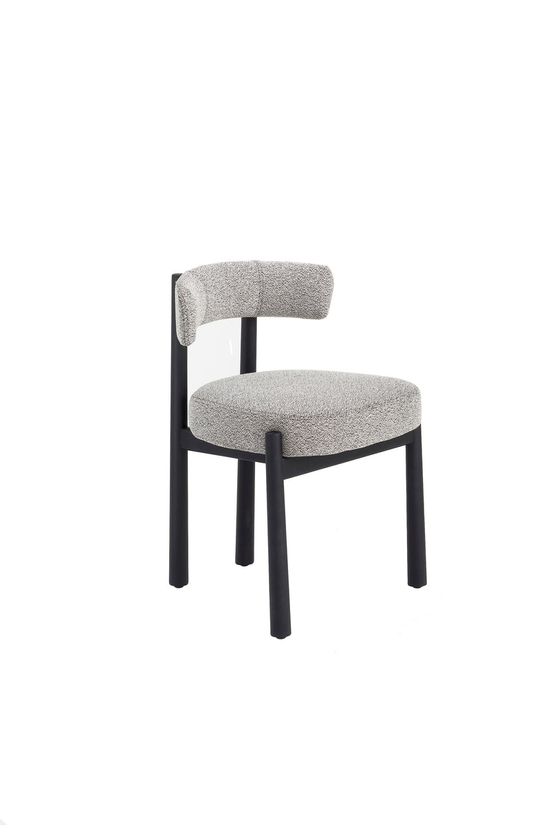Chaise Dalya en frêne noir sans accoudoirs — Tissu catégorie A