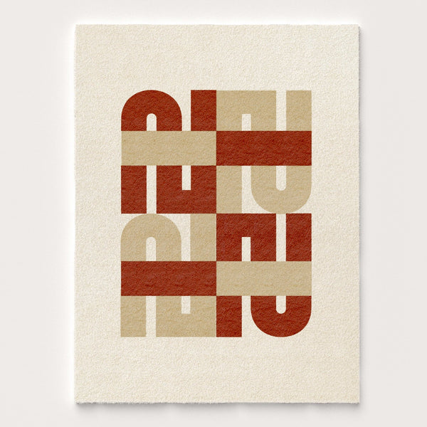 Le Tapis en laine Baba — Terracotta