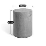 Bout de canapé RASKIN — Gris ciment